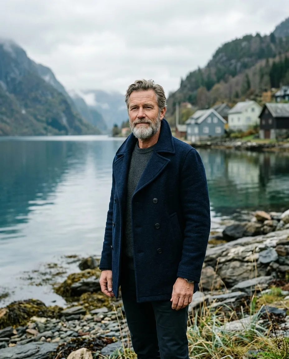 Håkon Brekke ved fjorden