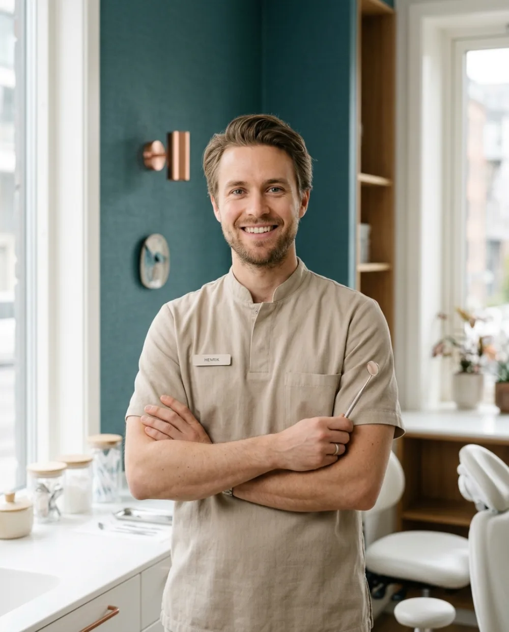 Portrett av tannlege Jonas Fjeld